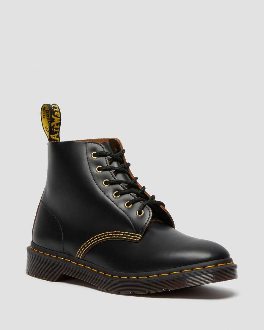 Dr. Martens 101 Vintage Smooth Deri Erkek Ayak Bileği Botları - Bot Siyah |TPABU9081|